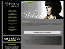 Tablet Screenshot of elysiumsalonspa.com